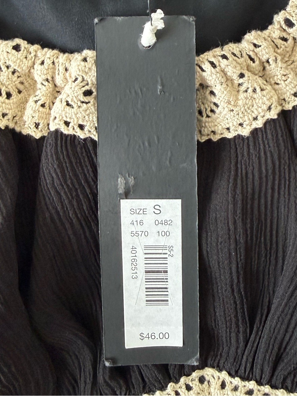 The Limited Vintage Y2K Silk Black Short Sleeve Babydoll Whimsigoth Blouse NWT - Picture 12 of 12